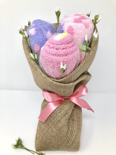 Fuzzy Socks Gift Ideas, Fuzzy Socks Christmas Gift Ideas, Bouquet Of Flowers Birthday, Sock Flowers, Soft Pink Socks For Gift, Fuzzy Sock Cupcakes, Pink Comfortable Socks For Gift, Fuzzy Socks Gift, Sock Bouquet