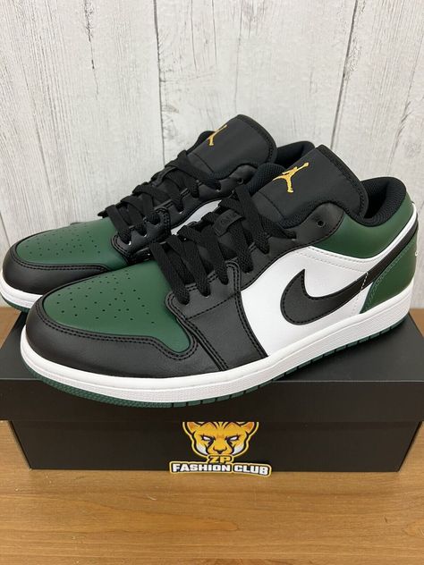 Nike Air Jordan 1 Retro Low Pine Green Toe MEN 553558-371 GS 553560-371 Get a price at https://copapair.com/nike-air-jordan-1-retro-low-pine-green-toe-men-553558-371-gs-553560-371/ Sneakerhead Room, Nike Air Jordan 1 Retro, Cute Nike Shoes, Cute Nikes, Nike Air Jordan 1, Pine Green, New Sneakers, Air Jordan 1 Retro, Jordan 1 Retro