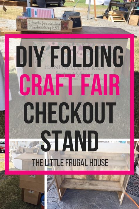 115+ Craft Ideas to Make and Sell - The Little Frugal House Craft Fair Checkout Stand, Checkout Stand, Craft Fair Table, Vendor Booth Display, Craft Fair Booth Display, Craft Show Booths, Craft Table Diy, Craft Fairs Booth, Craft Booth Displays