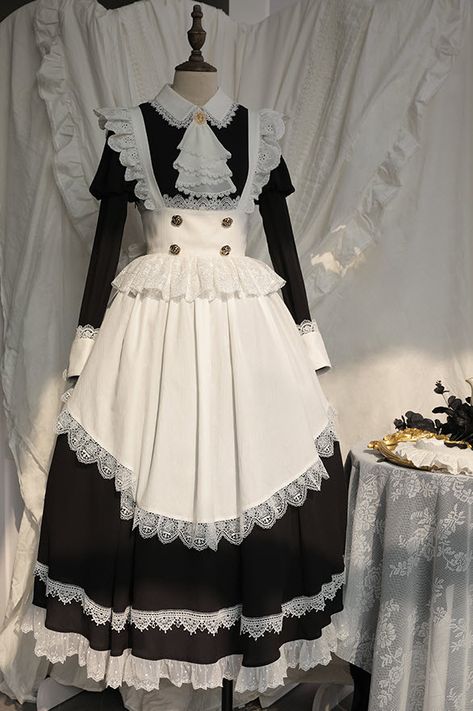 Nikki Tomorrow, Devil Inspired, Tokyo Manji Gang, Tokyo Manji, Op Dress, Classic Lolita, Old Fashion Dresses, Maid Outfit, Maid Dress