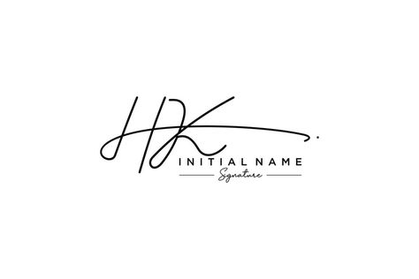 Initial HK signature logo template vector. Hand drawn Calligraphy lettering Vector illustration. Hk Logo, H Signature, Hand Drawn Calligraphy, Name Signature, Small Business Packaging Ideas, Business Packaging, Signature Ideas, Monogram Logo Design, Calligraphy Lettering