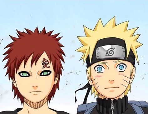 Gaara And Naruto, Gaara Manga, Anime Rapper, Boruto Characters, Naruto Couples, Naruto Boys, Naruto Gaara, Naruto Vs, Naruto Manga