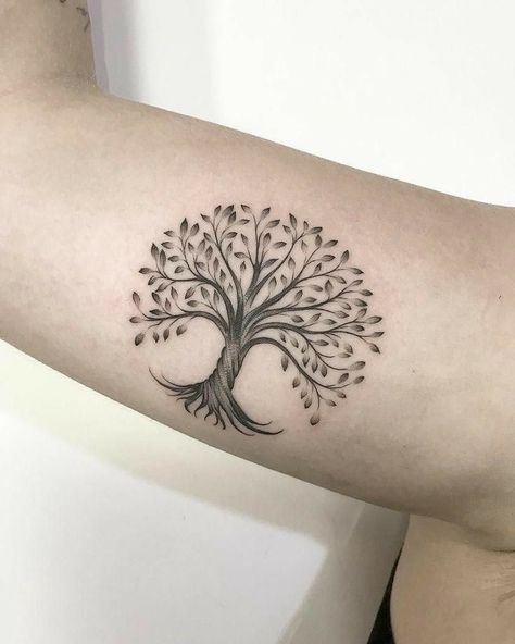 Small Tats, Finger Tattoo Designs, Shape Tattoo, Muster Tattoos, Tree Tattoo Designs, Inspiration Tattoos, Tree Of Life Tattoo, Detailed Tattoo, Tattoo Designs And Meanings