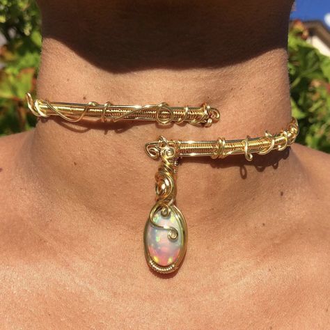 High Vibrational Energy, Opal Choker, Dope Jewelry Accessories, Wire Jewelry Patterns, Neck Pieces Jewelry, High Vibrational, Vibrational Energy, Good Karma, My Signature