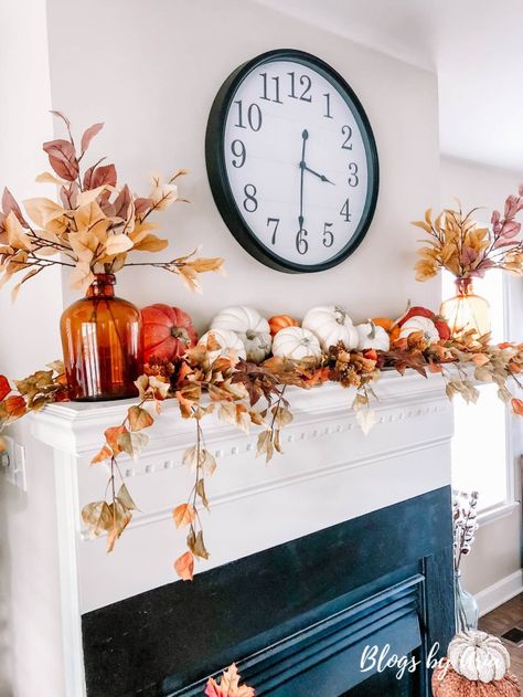 Oasis Decor, Fall Apartment Decor, Fall Mantle Decor, Fall Room Decor, Fall Fireplace, Harvest Decor, Fall Mantle, Fall Living Room Decor, Fall Living Room