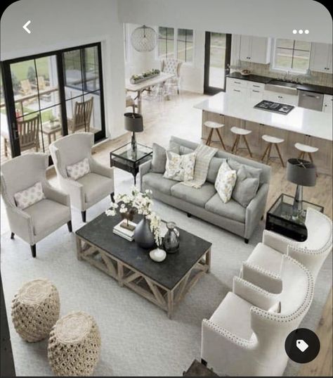 Open Concept Kitchen Living Room Layout, Open Space Living Room, Open Living Room Design, Open Concept Kitchen Living Room, Open Kitchen And Living Room, Open Plan Kitchen Living Room, Living Room Furniture Layout, Open Concept Living Room, Open Living Room