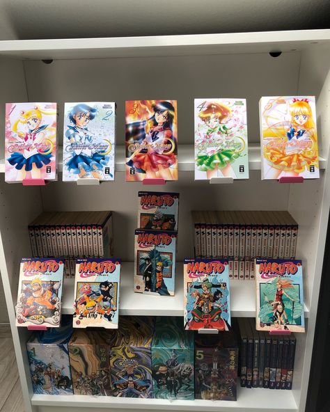 How do you like our manga collection? #naruto #sailormoon #onepiece #fyp #shelf Naruto Manga Collection, Manga Shelf, Otaku Room, Naruto Manga, Manga Collection, Pretty Room, Sailor Moon, Room Inspiration, Otaku