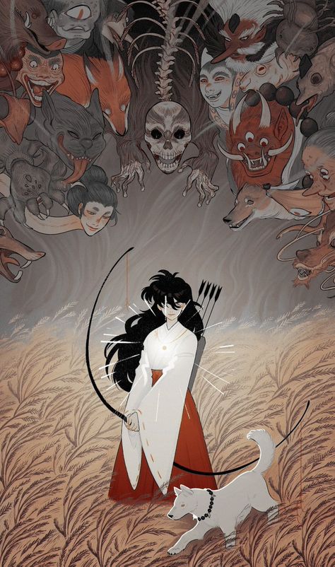 Inuyasha Fan Art, Kagome And Inuyasha, Kagome Higurashi, Japon Illustration, 영감을 주는 캐릭터, Fanarts Anime, Inuyasha, Long Time Ago, Once Upon A Time