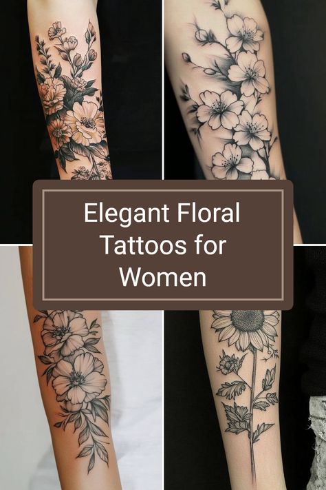 Explore beautiful floral lower arm tattoos designed specifically for women. These tattoo ideas mix elegance and classic beauty and are perfect for expressing individuality and personal style. Delve into various designs, from delicate blossoms to bold arrangements that carry deep significance. Enhance your ink game with a unique floral tattoo that tells a story or portrays your love for nature. Perfect for first-timers and tattoo enthusiasts alike, floral scenes can add a charming touch to your overall look. Find inspiration today! Peony Tattoo Sleeve Black, Women’s Flower Arm Sleeve, Floral Map Tattoo, Lower Arm Flower Tattoo, Wrist Tattoos For Women Floral, Unique Tattoo Designs Women, Black And White Floral Sleeve Tattoo For Women, Black Sleeve Tattoo Women, Elegant Arm Tattoos For Women