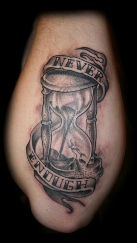 Banner Timer Tattoo, Hourglass Tattoo Meaning, Best 3d Tattoos, Enough Tattoo, Glass Tattoo, Timeless Tattoo, Hourglass Tattoo, Date Tattoos, Clock Tattoo Design