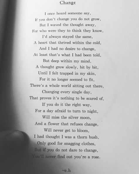 People Are Not Poetry, Poetry By Eh, Poems On Change, Poem On Kindness, Poems About Fear Of Change, Popular Poems Poetry, Poems For The Soul, Poetry About Change, Poem About Change