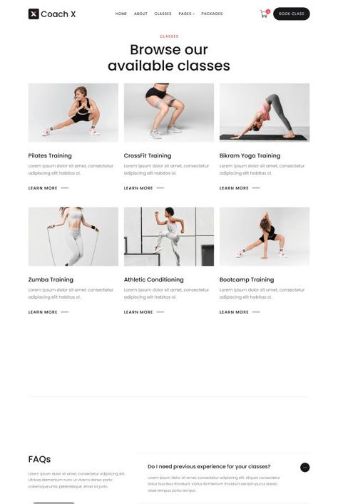 Fitness Coach HTML CSS Website Theme Fitness Coach Website, Online Fitness Coach, Fitness Website Design, Website Photoshoot, School Website Templates, Crossfit Cardio, Webflow Website, Yoga Website, Webflow Templates