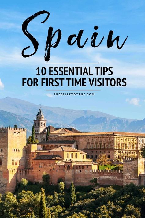 Spain Travel Tips for First Time Visitors | Travel Guide to Spain | What to do in Spain | Things to see in Spain | Spain Travel Destinations | Planning a trip to Spain #spain #travel #tips #europe via @thebellevoyage Travel Tips Europe, Trip To Spain, Spain Itinerary, Places In Spain, Spain Travel Guide, Backpacking Europe, Voyage Europe, Destination Voyage, Europe Travel Destinations