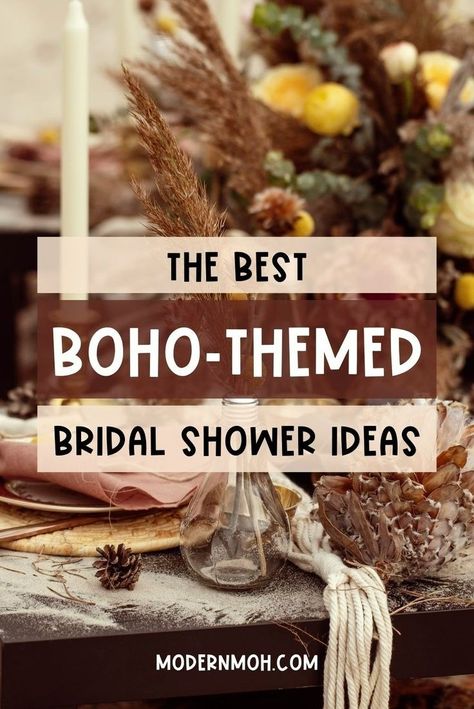 Step into a world of bohemian bliss with our curated collection of the best boho theme bridal shower ideas! From charming decorations to delightful activities, we've got everything you need for a memorable bohemian style bridal shower. Let's bring her boho bridal shower ideas to life! Explore these boho style bridal shower ideas now! | Bridal shower set up Simple Boho Wedding Shower, Bridal Shower Themes Boho Chic, Rustic Bridal Shower Table Decorations, Unique Wedding Shower Themes, Simple Bridal Shower Decorations Diy, Bridal Shower Ideas Boho, Boho Western Bridal Shower Decor, Boho Chic Bridal Shower Ideas, Fall In Love Boho Bridal Shower Ideas