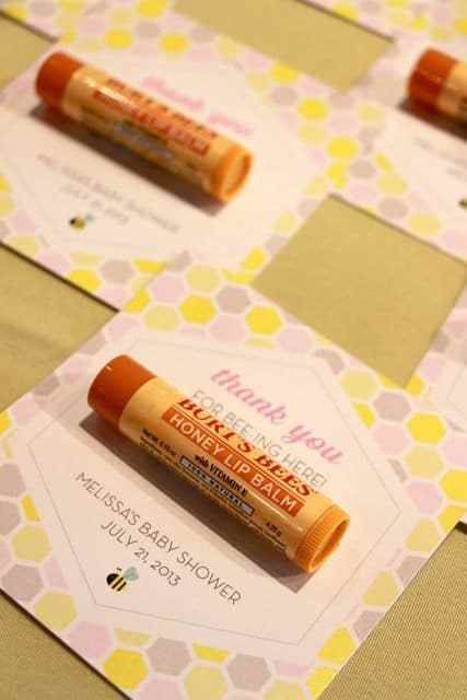 Baby Shower Favor Ideas - Swaddles n' Bottles Invitacion Baby Shower Originales, Bos Baby, Fiesta Shower, Bebe Shower, Baby Shower Favors Diy, Lip Balm Favors, Boy Baby Shower Ideas, Bee Baby Shower Theme