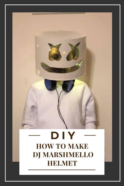 In this video I will show you how to make DIY Dj Marshmello costume. Dj Marshmello Costume, Diy Fortnite Costume, Fortnite Halloween Costume, Marshmello Costume, Marshmallow Costume, Marshmello Helmet, Dj Marshmello, Halloween 2024, How To Make Diy