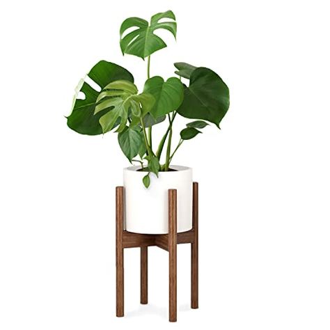 Mid Century Modern Plant Stand, Mid Century Modern Plants, Bamboo Planter, Corner Plant, Mid Century Planter, Modern Pot, Modern Plant Stand, Plant Pot Decoration, Wooden Plant Stands