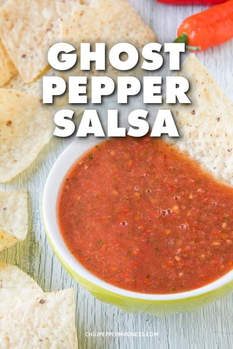 Scorpion Pepper Salsa, Hot Pepper Salsa Canning Recipe, Ghost Pepper Chili Recipe, Hot Pepper Salsa Recipe, Canning Ghost Peppers, How To Preserve Ghost Peppers, Recipes With Ghost Peppers, What To Do With Ghost Peppers, Carolina Reaper Salsa Recipe