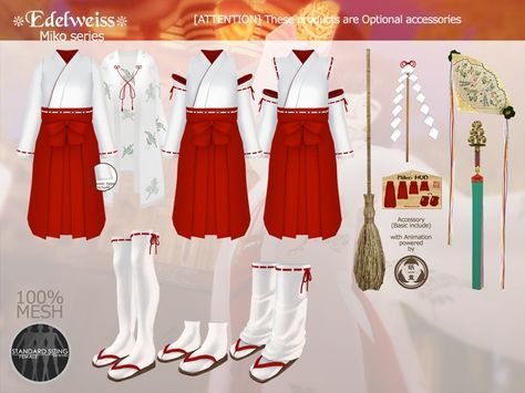 *Edelweiss* Miko DEMO (Japanese priestess mesh costume) Miko Priestess, Japanese Priestess, Priestess Outfit, Anime Inspired Outfits, Japanese Outfits, Anime Inspired, Anime Outfits, Character Concept, Chic Outfits