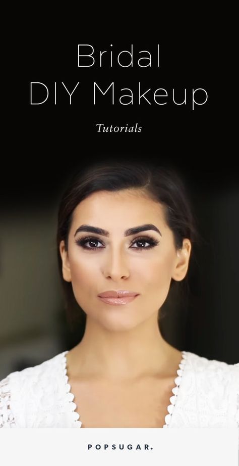 Bridal DIY makeup tutorials for the bride that can do it all! Diy Bridal Makeup, Bridal Makeup For Brunettes, Amazing Wedding Makeup, Diy Wedding Makeup, Beautiful Wedding Makeup, Makeup Cantik, Gorgeous Wedding Makeup, Bridal Makeup Tutorial, Wedding Hairstyles And Makeup