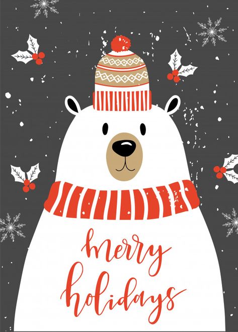 Baking Crafts, Merry Christmas Card, Polar Bear, Christmas Card, Decor Ideas, Merry Christmas, Christmas Decorations, Holidays, Baking