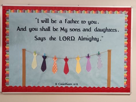 Father's Day Church Bulletin Cover, April Church Bulletin Board Ideas, Church Bulletin Board Ideas, Christian School Bulletin Boards, Fall Church Bulletin Boards, Catholic Bulletin Boards, Church Bulletin Covers, Kids Bulletin Boards, Kids Church Activities