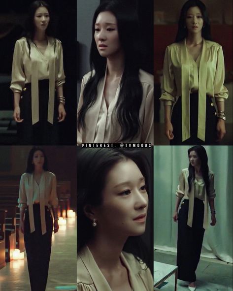 Seo Ye Ji Outfit, Seo Yeji, Chic Black Outfits, Minimalist Fashion Summer, Drama Fashion, Outfit Korean Style, Fashion Eye Glasses, Classy Work Outfits, Stylish Work Outfits