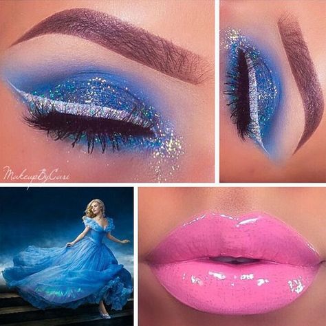 16 maquiagens inspiradas em princesas da Disney | Pausa para Feminices | Bloglovin’ Cinderella Makeup, Carnaval Make-up, Disney Eye Makeup, Disney Inspired Makeup, Disney Princess Makeup, Disney Eyes, Princess Makeup, Disney Makeup, Eye Makeup Designs