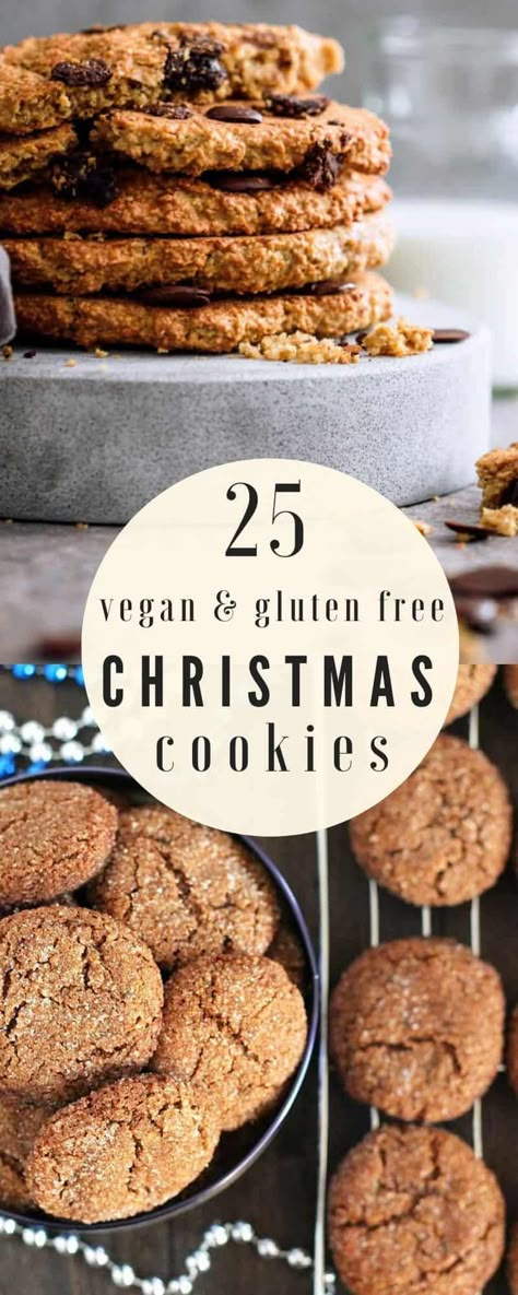 25 Gluten Free & Vegan Christmas Cookies Recipes Gluten Free Vegan Christmas, Dairy Free Christmas Cookies, Vegan Christmas Cookies Recipes, Gluten Free Christmas Cookies Recipes, Gingerbread Truffles, Vegan Christmas Desserts, Gluten Free Gingerbread Cookies, Gluten Free Christmas Recipes, Vegan Gingerbread Cookies