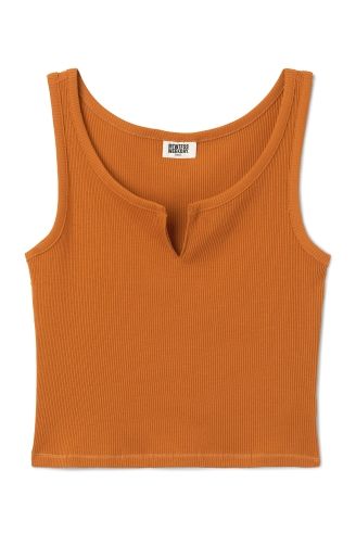 Rib Tank Top, Orange Tank Top, Ribbed Shirt, Orange Top, Orange Shirt, Crop Top Outfits, Cute Crop Tops, Ribbed Tank, Edgy Outfits