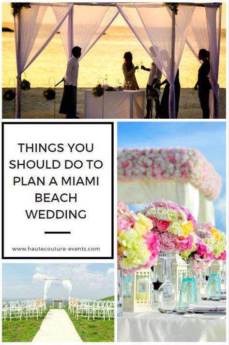 Things you should do to plan a Miami Beach Wedding #MiamiBeachWedding #EventPlannersSouthFlorida #MiamiEventPlanners #EventsInMiamiBeach #MiamiFloridaevents #MiamiWedding #SouthFloridaWedding Beach Wedding Ceremonies, Beach Wedding Planning, Miami Beach Wedding, South Florida Wedding, Wedding Beach Ceremony, Miami Wedding, Wedding Ceremonies, Beach Weddings, Miami Fl