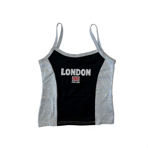 ♡ 🇬🇧 y2k london cami top 🇬🇧 ♡ really cute to wear for... - Depop #summer #y2k #90s #y2kcami #vintage bella hadid top y2k top vintage london tank top vintage cami top italy tank top y2k brazil tank top frankie’s bikinis tank y2k baby tee y2k graphic tee bella hadid top #bellahadid 2000 Tank Top, Brazil Tank Top, Brazil Tank, Vintage Tanks, Italy Tank Top, 2000s Tank Top, Hannah Core, Country Tops, Thrifting Ideas