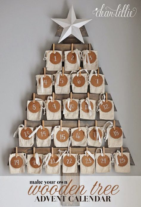 Wooden Tree Advent Calendar Tutorial - Dear Lillie Studio Tree Advent Calendar, Christmas Tree Advent Calendar, Christmas Advent Calendar Diy, Wooden Advent Calendar, Dear Lillie, Pallet Christmas Tree, Pallet Christmas, Advent Calenders, Christmas Calendar