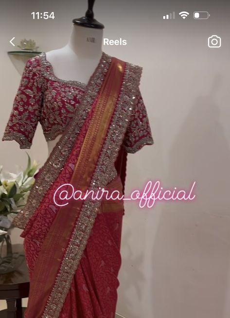 Blouse Designs Brides Wedding, Pattu Sarees Wedding Indian Bridal, Maggam Work Blouse Designs Bridal Indian Weddings, Blouse Designs For Bride, Wedding Blouse Designs Bridal Collection, Pattu Sarees Wedding, Red Saree Wedding, Reception Saree, Latest Bridal Blouse Designs