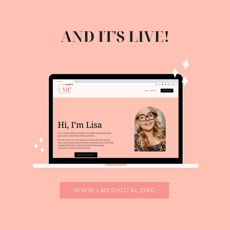 Lisa ✨ Social Media Manager on Instagram: “AND IT'S LIVE!! 🎉⠀⠀⠀⠀⠀⠀⠀⠀⠀ ⠀⠀⠀⠀⠀⠀⠀⠀⠀ I'm so excited to announce that I've finally launched my website (lmcdigital.org)! It's taken a while…” Website Live Announcement Instagram, Website Announcement Social Media, New Website Announcement, Website Announcement, Website Launch, Live Now, New Website, Live In The Now, Social Media Manager