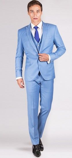 Custom Suits - Tailor Made Suits Online – Suitsforme.com Icy Blue Suit Men, Tailor Made Suits, Blue Suit Men, Custom Suits, Suit Men, Casual Evening, Custom Suit, Three Piece Suit, Icy Blue