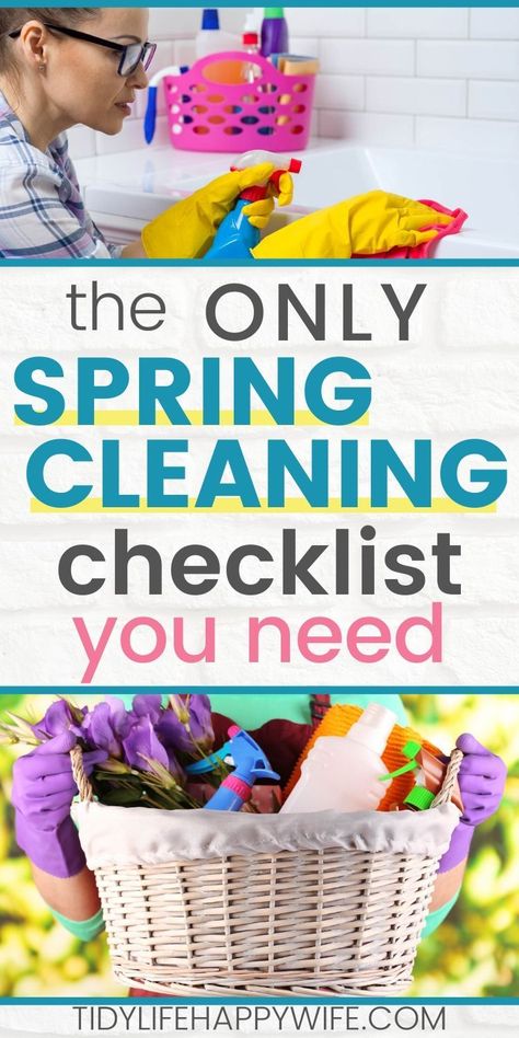 Spring Cleaning Schedules, Cleaning Aesthetic, House Checklist, Clean Your House, Cleaning Blinds, Laundry Tips, Checklist Printable, Spring Cleaning Checklist, Cleaning House