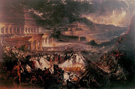 "The Fall of Nineveh," John Martin, 1828, oil on canvas, 83.85 x 133.85", Victoria & Albert Museum. Cradle Of Civilization, John Martin, Ancient Near East, Ancient Mesopotamia, Ancient Origins, Alexander The Great, Mesopotamia, Old Testament, British Museum