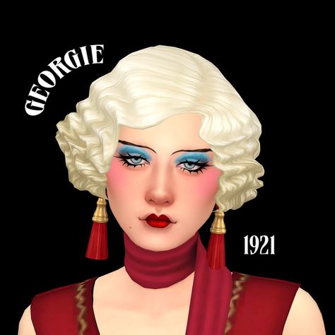 GLAMOUR CURLS ★ A 4-Hair Set Download: All of 'em,... | ★ simadelics ★ Sims 4 Cc 1920s Makeup, Sims 4 Cc 1900s Hair, Sims 4 Old Lady Cc, 1920s Sims 4 Cc Hair, Sims 4 Eye Patch Cc, Sims 4 Flapper Cc, Sims 4 1920s Hair, Sims 4 Retro Hair, Sims 4 Glamour Cc