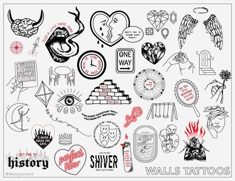 A Heart Tattoo, Louis Tomlinson Tattoos, Louis Tomlinson Songs, Half A Heart, Present Drawing, Cd Idea, Song Tattoos, Wall Tattoo, Custom Tattoo Design