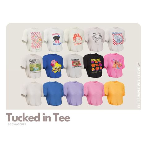 🌸 Tucked in Tee DOWNLOAD HERE : https://www.elliesimple-sims.com/(link in bio) #simstagram #thesims #ts4 #thesims4 #sims4 #simmer #simblr #sims #sims4cc #customcontent #sims4ccfinds #ts4cc #ts4ccfinds #thesims4cc #elliesimple Sims 4 Graphic Tees, Cc Men, Sims Aesthetic, Sims 4 House Design, Sims 4 Cas, Cc Sims, Sims 4 Houses, Sims 4 Cc Finds, Ts4 Cc