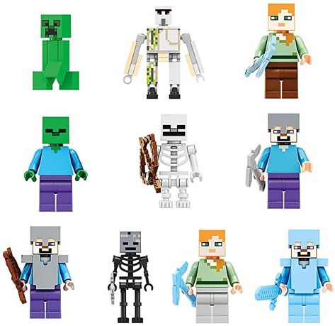 Amazon.com: minecraft: Toys & Games Minecraft Action Figures, Minecraft Figures, Minecraft Mini Figures, Minecraft Lego, Minecraft Toys, Minecraft Characters, Lego Minecraft, Kids Area, Kids Discover