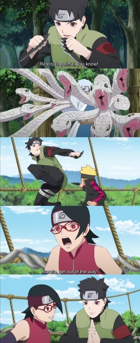 Mirai VS Mitsuki, Boruto and Sarada ❤️ Epic Fight - Episode 38 ❤️❤️❤️ Mitsuki Boruto, Mirai Sarutobi, Boruto Mitsuki, Funny Enhypen, Naruto Gaiden, Naruto Stuff, Drawing Cartoon Faces, Boruto And Sarada, Boruto Characters