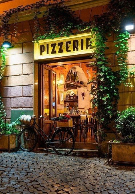 Pizzeria Design Interior Italy, Italy Restaurant Aesthetic, Italian Restaurant Aesthetic, Rome On A Budget, Italian Restaurant Decor, Pizzeria Design, Rome Restaurants, Italy Restaurant, Italy Vibes