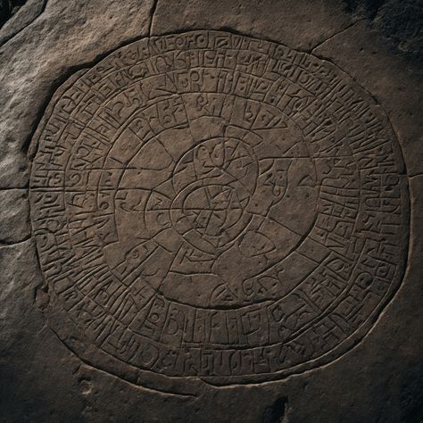 The tactile surface of the witch's runestones is captured through a sharp, top-down perspective. A 50mm prime lens at f/8 offers optimum sharpness across the spread. The contrast is heightened in post-production to transform the inscriptions into stark, enigmatic symbols against their weathered stone texture. Strategic use of light and shadow emphasizes the runes' embossed figures, hinting at the divinatory power they hold. Rune Aesthetic, Runes Aesthetic, Witch Aesthetics, 4th Wing, Rune Stones, Prime Lens, Post Production, Stone Texture, Light And Shadow