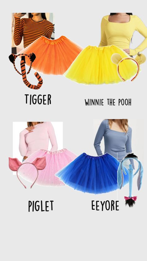 4 Person Halloween Costumes, Tigger Winnie The Pooh, Piglet Eeyore, Childhood Memories, Winnie The Pooh, Halloween Costume, Halloween