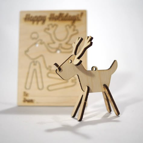 Wood Laser Ideas, Laser Cut Christmas, Laser Cut Wood Crafts, Christmas Card Set, Wooden Cards, Christmas Greeting Card, Greeting Card Set, 3d Laser, Lasercut Design