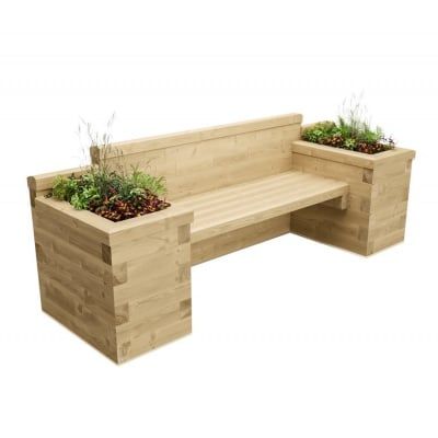 Planter Seat, Diy Bank, Long Planter, Garden Bench Diy, Planter Bench, Outdoor Garden Bench, Wooden Garden Benches, Pallet Planter, Garden Seating