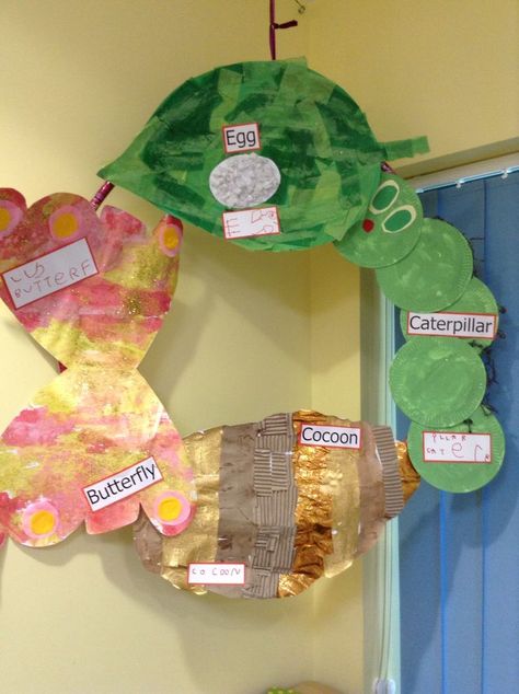 Caterpillar Life Cycle Craft, Life Cycle Of A Caterpillar, Hungry Caterpillar Life Cycle, The Hungry Caterpillar Activities, The Very Hungry Caterpillar Classroom, Caterpillar Life Cycle, Very Hungry Caterpillar Craft, Hungry Caterpillar Classroom, Eric Carle Classroom