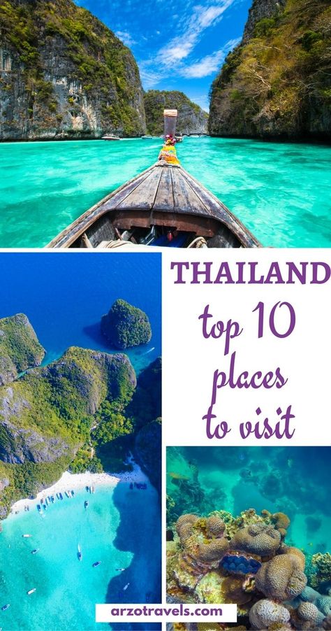 Top 10 things to do and see in Thailand I Must-see places for all visiting Thailand I What not to miss in Thailand I What are the best places in #Thailand Thailand Must Do, Thailand Romantic, Visiting Thailand, Places In Thailand, Places To Visit In Thailand, Wedding Thailand, Thailand Travel Destinations, Asia Trip, Thailand Vacation